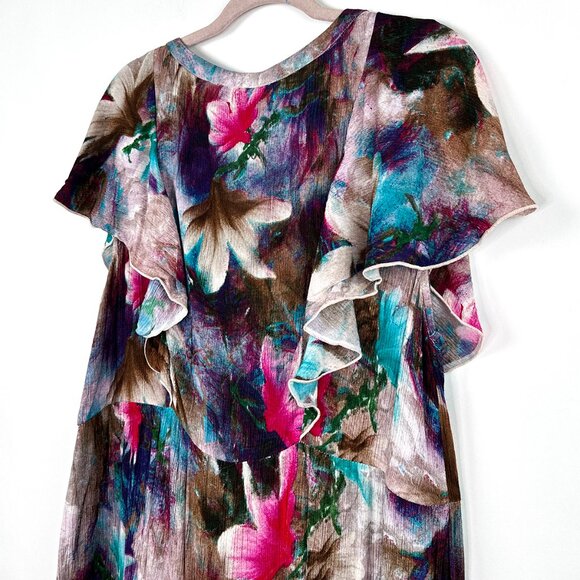 Soft Surroundings | Floral Ruffle Maxi Dress | Tiered Flowy Bohemian | Size XL - Picture 8 of 11